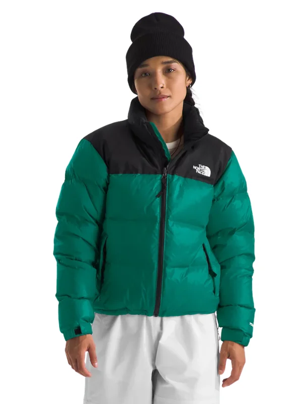 North Face Nuptse Green Puffer Jacket