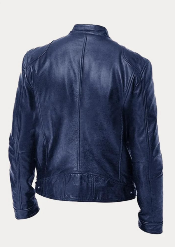 Men's Casual Leather Motorcycle Jacket