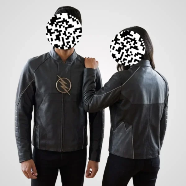 The Flash Zoom leather jacket details