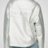 ashley lt metallic leather-look jacket