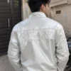 ashley lt metallic leather-look jacket