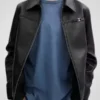 coach men's heritage c lightweight leather jacket