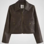 abercrombie & fitch women's vegan leather utility jacket