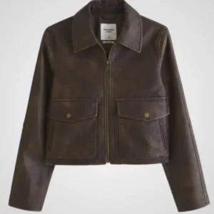 abercrombie & fitch women's vegan leather utility jacket