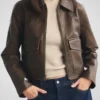 abercrombie & fitch women's vegan leather utility jacket