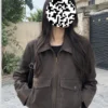 abercrombie & fitch women's vegan leather utility jacket