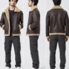 Men's B3 RAF Aviator Brown Bomber Shearling Leather Jacket