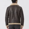 Men's B3 RAF Aviator Brown Bomber Shearling Leather Jacket