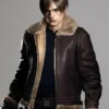 Men's B3 RAF Aviator Brown Bomber Shearling Leather Jacket